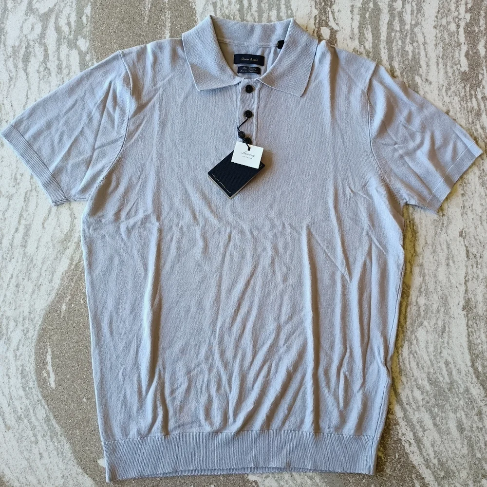 Porter & Ash Men's Luxury Knit Polo Shirt New Size Large - Picture 2 of 2